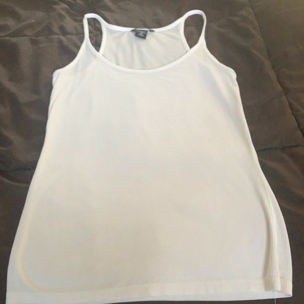 White Ribbed Tank - Picture 1 of 5